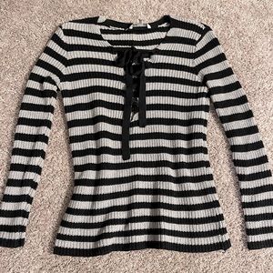 BKE black and white striped sweater